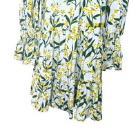 Pomander Place NEW Palmetto Garden Blue and Yellow V Neck Mini Dress Size XXL