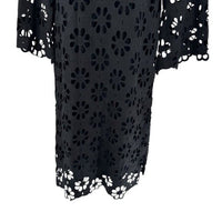 Tuckernuck NEW Noir Eyelet Hutton Long Sleeve Cotton Formal Midi Dress Size S