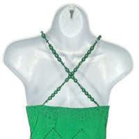 Hyacinth House NEW Green Eyelet Beaded Strap Mini Ibiza Cocktail Dress Size XXL