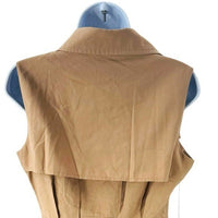 Tuckernuck NEW Khaki Milla Sleeveless Military Collared Mini Dress Size S