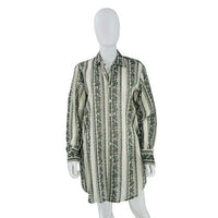 Millie NEW Hollie Ivory Long Sleeve Mini Shirt Dress in Goa Floral Print Size S