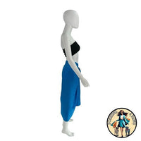 AEXAE Linen Wrap Beach Sarong Swim Cover Up Midi Skirt Pareo Ibiza Blue One Size