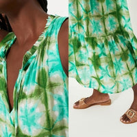 Tuckernuck NEW Seafoam Medallion Green Sleeveless Salty Paloma Caftan Size S