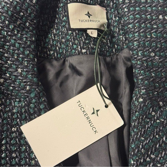 Tuckernuck | NEW Basalt Tweed Windsor Blazer Jacket in Green & Black Size L