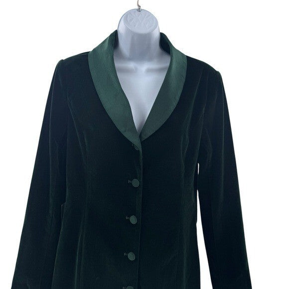 Pomander Place NEW Green Velvet Stacie Blazer Formal Retro Mini Dress Size 8