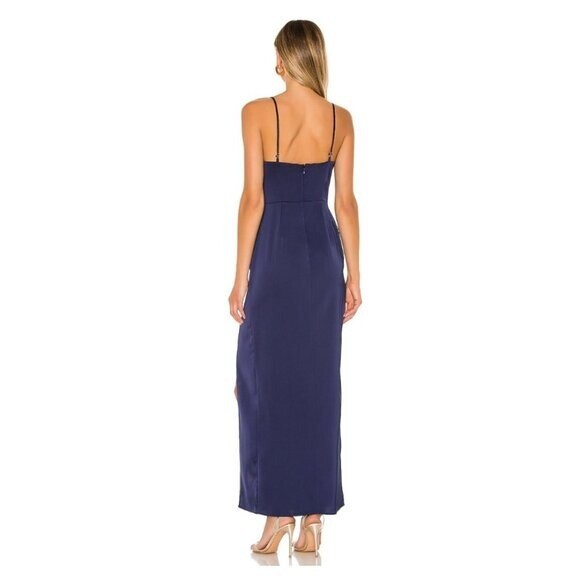 NBD NEW Lila Cowl Neckline Gown in Blueberry Size XS