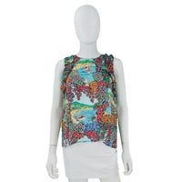 Cartolina Nantucket NEW Exclusive Portofino Print Amanda Colorful Top Size S