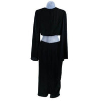 Petal & Pup NEW Sienna Satin Formal Black Midi Dress Matching Set Size M