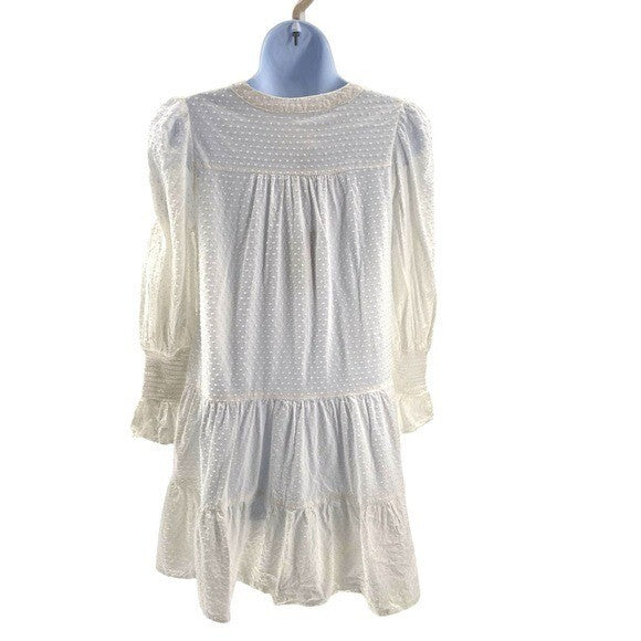 Pomander Place | NEW White Swiss Dot Kenzo Mini Dress Size XS