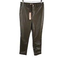 BCBGeneration | NEW Straight Cut Cropped Vegan Leather Pant in Olive Size XS