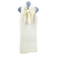 Tuckernuck NEW Ivory Blythe Bow Ruffle Sleeveless Preppy Mini Dress Size XS
