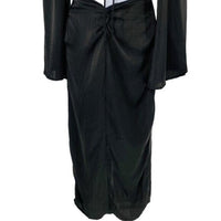 Petal & Pup NEW Sienna Satin Formal Black Midi Dress Matching Set Size S