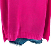 Pomander Place |  Slone Hot Pink Barbiecore Oversized Cardigan Sweater Size XS