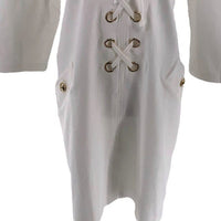 Tuckernuck NEW White Ellington Three-quarter Sleeve Cocktail Mini Dress Size XL