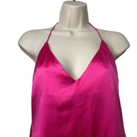 SER.O.YA | NWT Rachel Silk Satin Halter Camisole Top in Fuschia Purple Size M