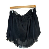 Hyacinth House NEW Black Willa Tulle Strapless Babydoll Blouse Top Size XL