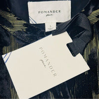 Pomander Place NEW Metallic Velvet Burnout Samantha Party Mini Dress Size L