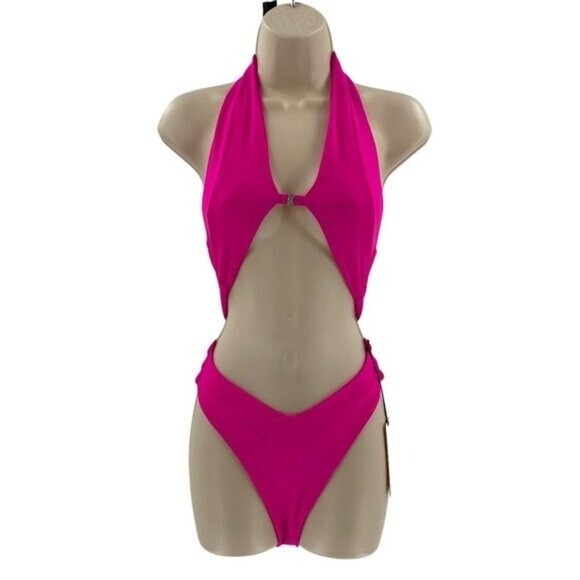 lovewave | NEW The Christensen One Piece Cut Out Swimsuit in Hot Pink Size S