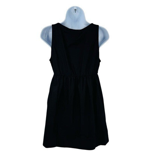 Pomander Place | NEW Black Porto Square Neckline Sleeveless Mini Dress Size S