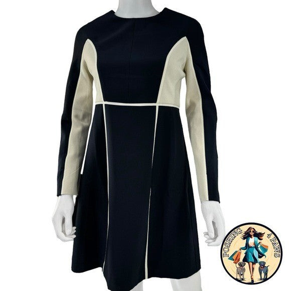 Tuckernuck NEW Navy and Cream Evie Long Sleeve Colorblock Mini Dress Size S