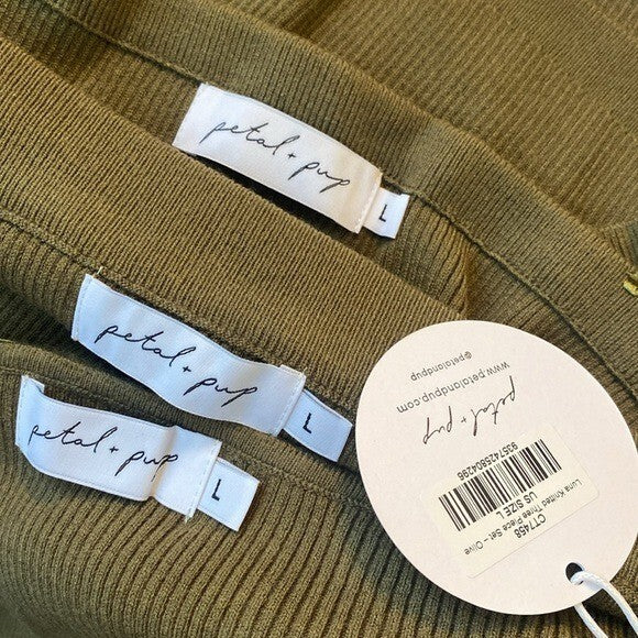 Petal and Pup NEW Luna Knitted Matching 3 Piece Set Midi Dress Green Size L
