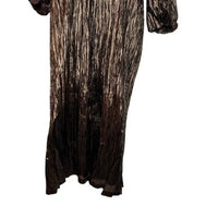 Hyacinth House | NEW Bronze Metallic Plisse Dorinda Midi Dress Size XS