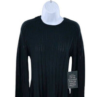 Pomander Place NEW Black Adi Long Belle Sleeve Ribbed Knit Mini Dress Size XL