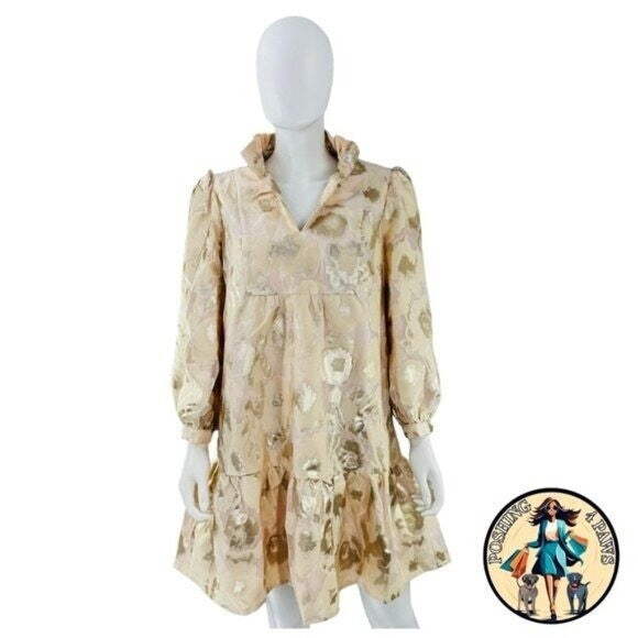 Tuckernuck NEW Bellini Fil Coupe Champagne Palmerston Formal Mini Dress Size M