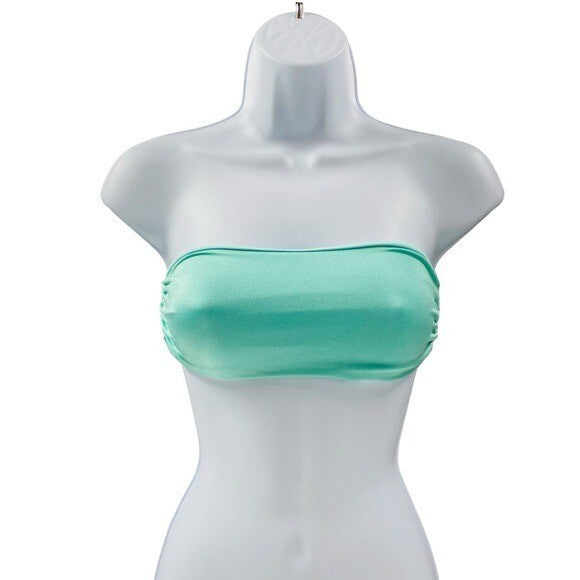 Baobab Bahia Teal Strapless Bandeau Unpadded Bikini Swim Top Aqua Size XS NEW