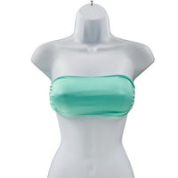 Baobab Bahia Teal Strapless Bandeau Unpadded Bikini Swim Top Aqua Size XS NEW