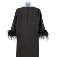 Tuckernuck NEW Black Feather Jamie Formal 3/4 Sleeve Maxi Dress Size XS