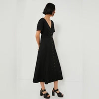Tuckernuck | NEW Black Kate Short Sleeve Fit and Flare Maxi Dress Size XS