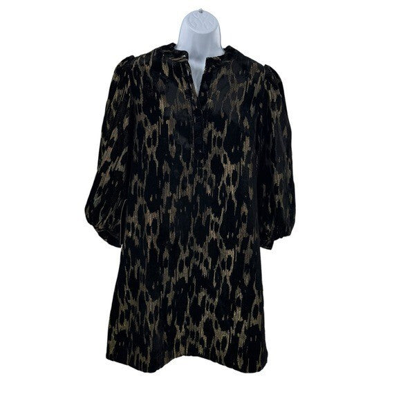 Pomander Place NEW Metallic Velvet Burnout Samantha Party Mini Dress Size M