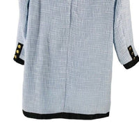 Pomander Place | NEW Coco Tweed Retro Bow Mini Dress in Light Blue Size XL