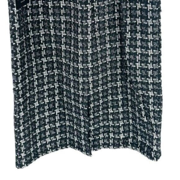 Tuckernuck NEW Black Plaid Onyx Cece Tweed Retro High Rise Midi Skirt Size L