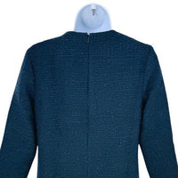Tuckernuck | NEW Navy Tie Tweed Kelly Notched Neckline Mini Dress Size XS