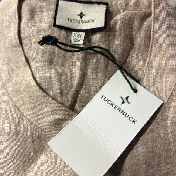 Tuckernuck | NEW Flax Lydell Tan Long Sleeve Button Down Maxi Dress Size XXL