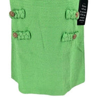 Tuckernuck NEW Palm Beach Green Tweed Retro Jackie Short Sleeve Mini Dress XXL