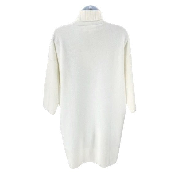 Pomander Place | NEW Winter White Vivianne Turtleneck Sweater Mini Dress Size L