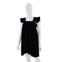 Pomander Place NEW Black Camella Linen Blend Casual Mini Dress Size XS