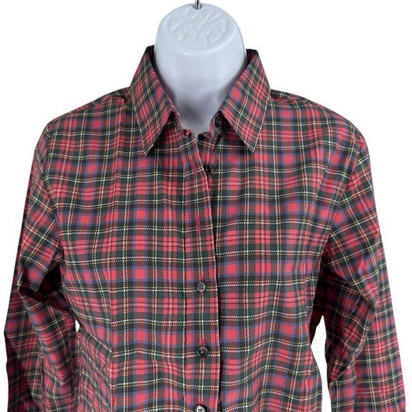 Tuckernuck The Shirt by Rochelle Behrens NEW Classic Red Plaid Icon Shirt XS