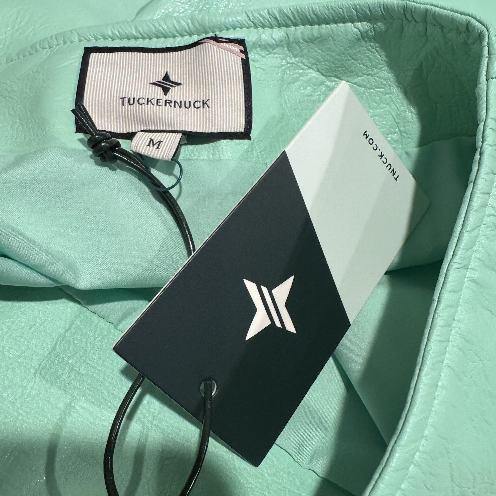 Tuckernuck NEW Mint Chip Faux Vegan Leather Meg Mini Skirt Size M