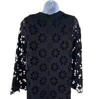 Tuckernuck NEW Noir Eyelet Hutton Long Sleeve Cotton Formal Midi Dress Size S