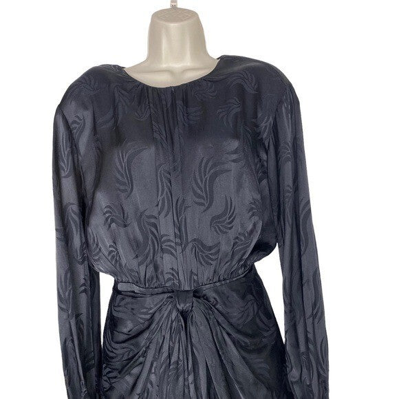 Significant Other | NEW Lila Satin Tie Front Mini Dress in Black Size 2