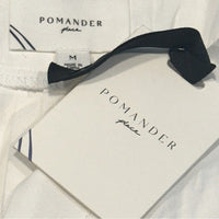 Pomander Place | NEW White Finley Coastal Flutter Sleeve Pleated Top Size M