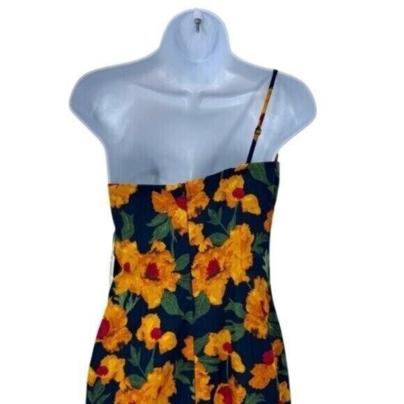 Hyacinth House NEW Navy & Marigold Floral Ruffle Margot Maxi Dress Size XXL