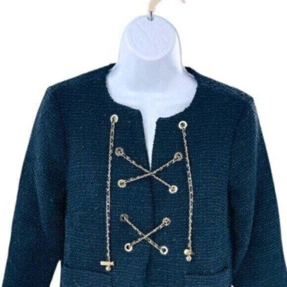 Tuckernuck | NEW Navy Tie Tweed Kelly Notched Neckline Mini Dress Size XXL