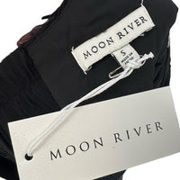 Moon River NEW Black Tulle Long Sleeve Sweetheart Party Mini Dress Size Small