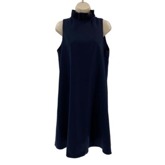 Tuckernuck | NEW Navy Blythe Ruffle Collar Mini Dress Size XS
