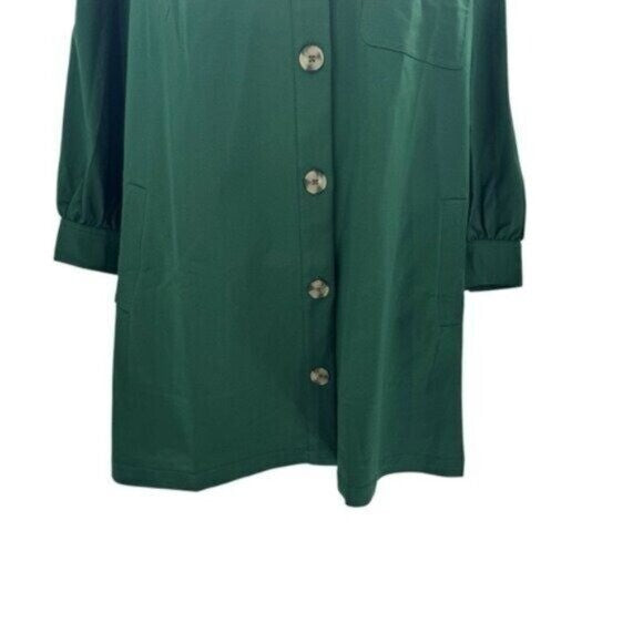 Tuckernuck NEW Dark Green Blake Long Sleeve Relaxed Fit Mini Dress Size XXS